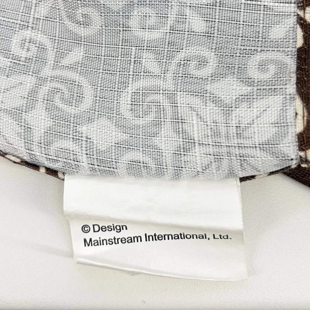 Mainstream International Tablecloth 51x68 Brown Floral‎ Medallion Scroll Rustic